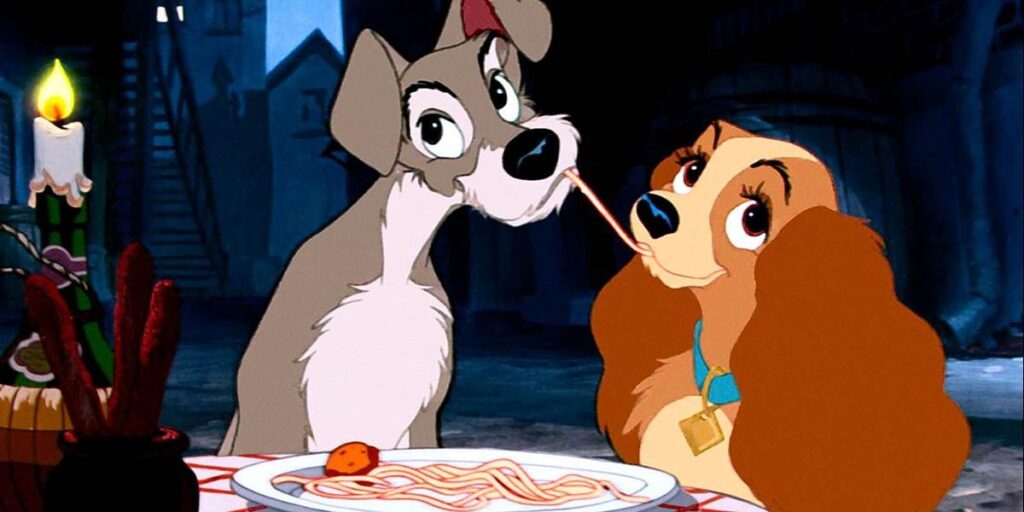 Lady and the Tramp از بهترین فیلم های عصر نقره‌ای دیزنی